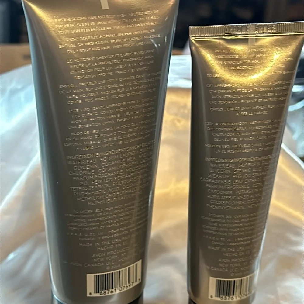 Avon “Attraction for Men” For Him Hair & BodyWash 6.7oz & AfterShave Conditioner